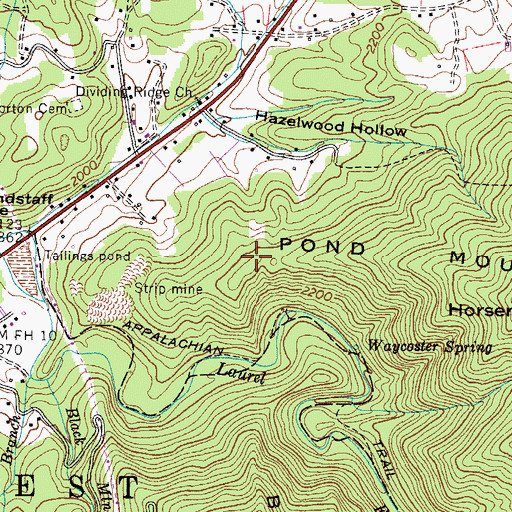 Topographic Map of Teaster and Ray Prospect, TN