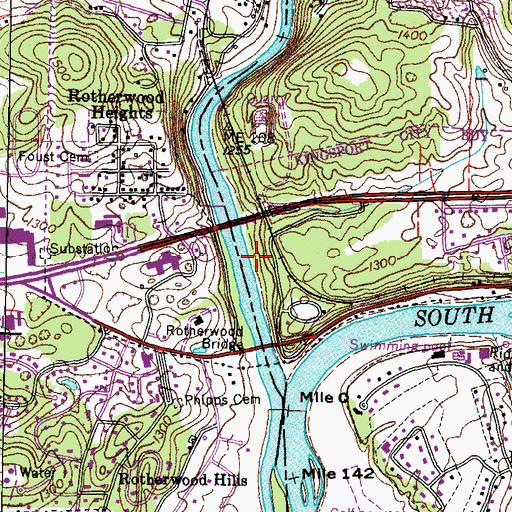 Topographic Map of Jourdens Mill (historical), TN