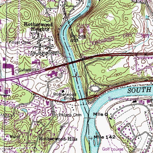 Topographic Map of Jourdens Shoals, TN
