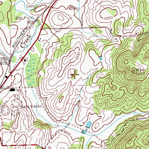 Topographic Map of McGuire Mine, TN