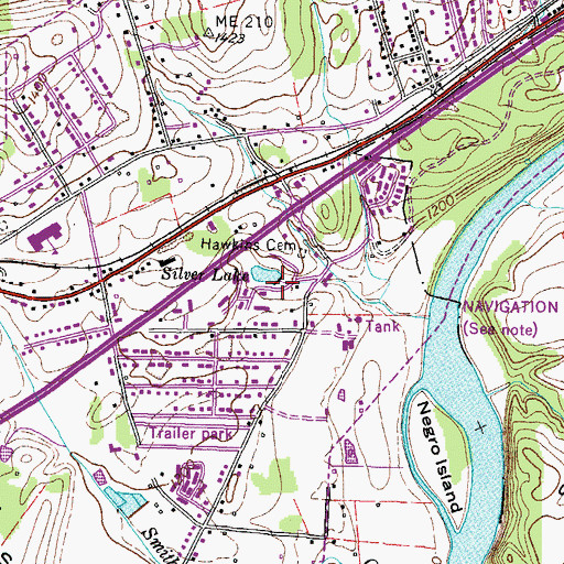 Topographic Map of Silver Lake Spring, TN