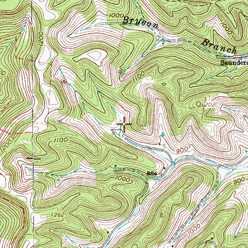 Topographic Map of Bogle Cemetery, TN