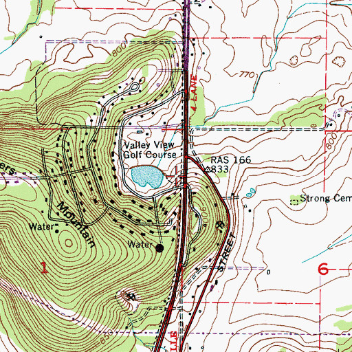 Topographic Map of Valley View Golf Course, AL