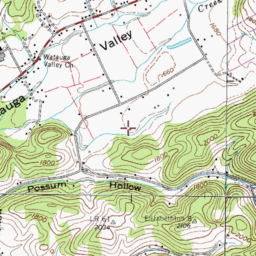 Topographic Map of Stovers Mill (historical), TN