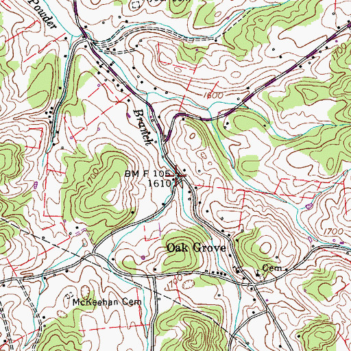 Topographic Map of Taylors Mill (historical), TN