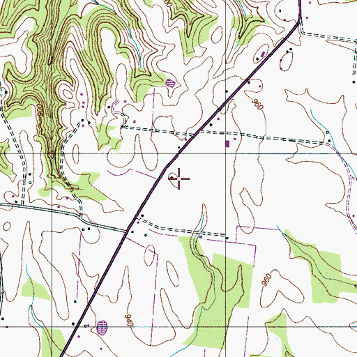 Topographic Map of Bearden Cemetery, TN