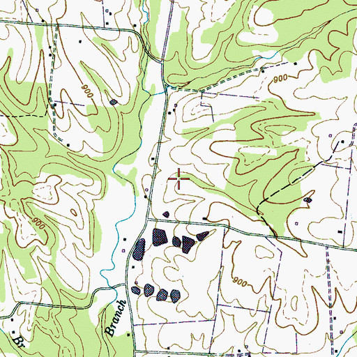 Topographic Map of Bray Cemetery, TN