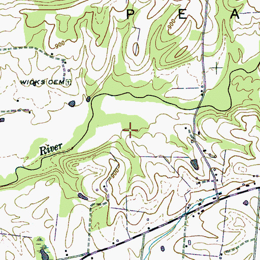 Topographic Map of McNeal Cemetery, TN