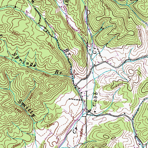 Topographic Map of Jimmy Hollow, TN