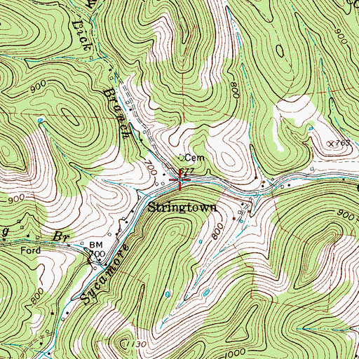 Topographic Map of Dutton Hollow, TN