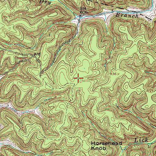 Topographic Map of McCormick Ridge, TN