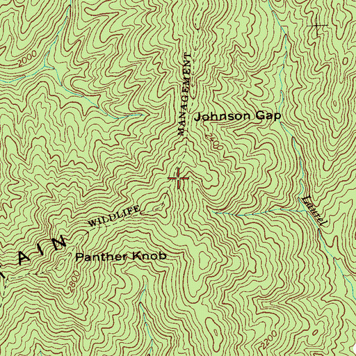 Topographic Map of Rock Creek Trail, TN