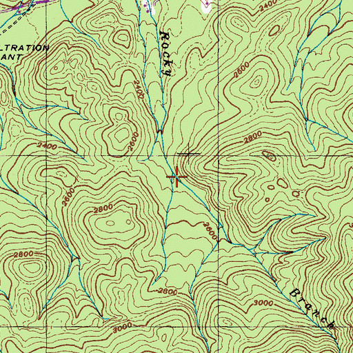 Topographic Map of Limestone Cove Trail, TN