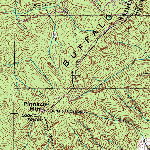 Topographic Map of Pinnacle Tower Trail, TN
