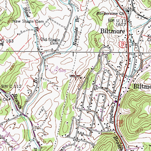 Topographic Map of Biltmore Division (historical), TN