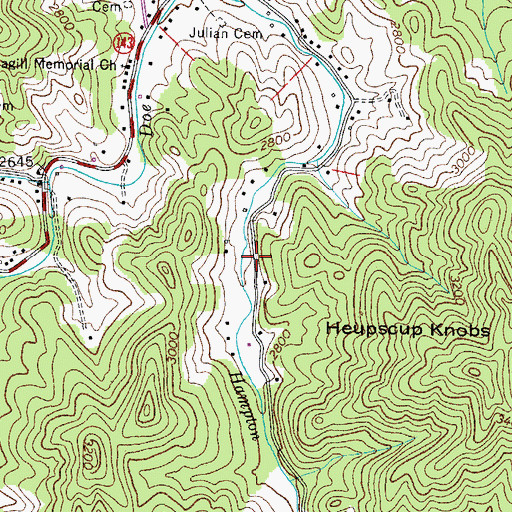 Topographic Map of Roan Mountain Division (historical), TN