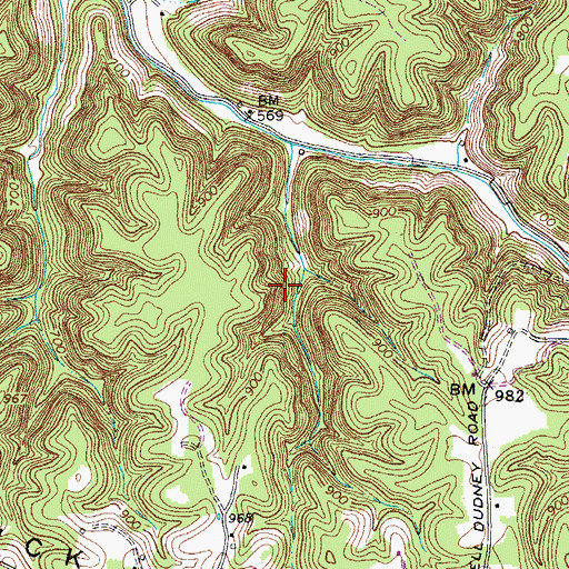 Topographic Map of Burristown Division (historical), TN