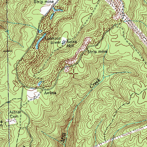 Topographic Map of Whiteside Division (historical), TN