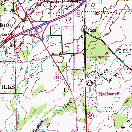 Topographic Map of Madisonville Division (historical), TN