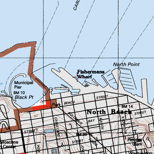 Topographic Map of Commodore Heliport, CA