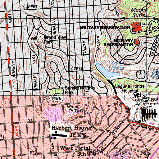 Topographic Map of Murphy Playground, CA
