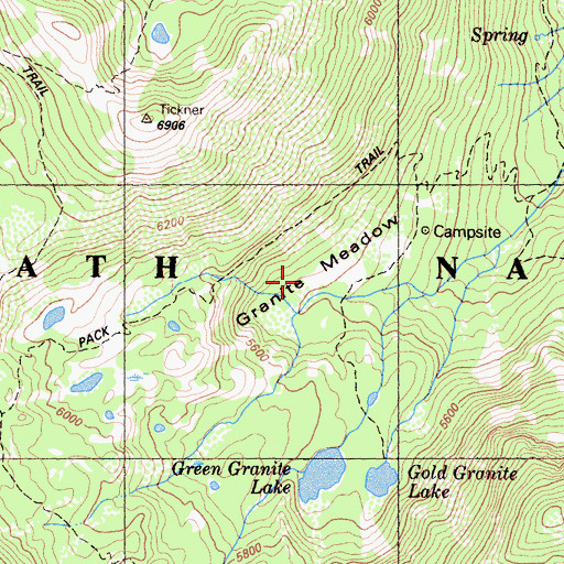 Topographic Map of Granite Meadow, CA