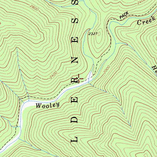 Topographic Map of North Fork Camp, CA