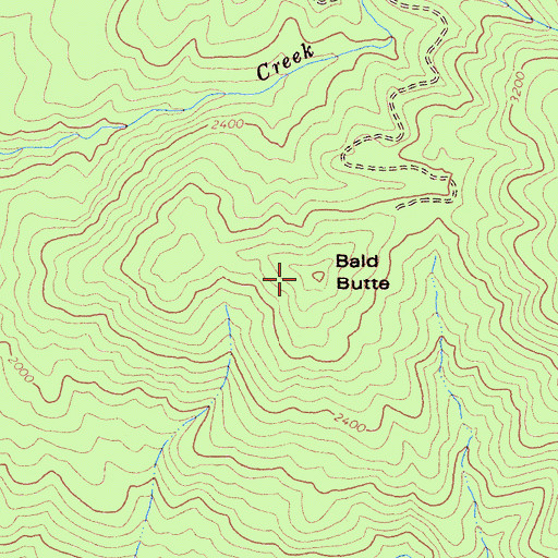 Topographic Map of Bald Butte, CA