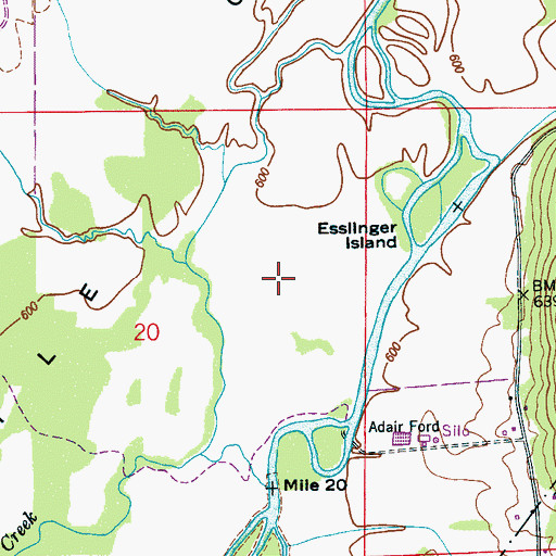 Topographic Map of Gurley Division, AL