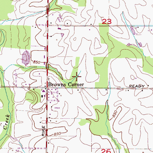Topographic Map of Madison Crossroads Division, AL