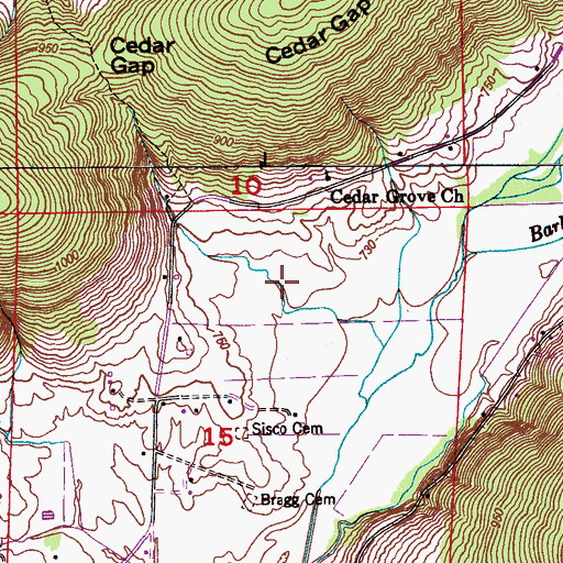Topographic Map of New Market Division, AL