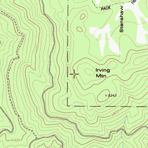Topographic Map of Irving Mountain, CA