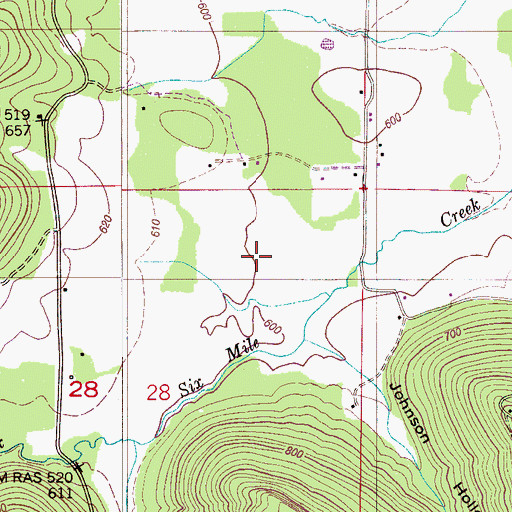 Topographic Map of Fort Bluff (historical), AL