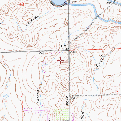 Topographic Map of Lakeside School (historical), CA