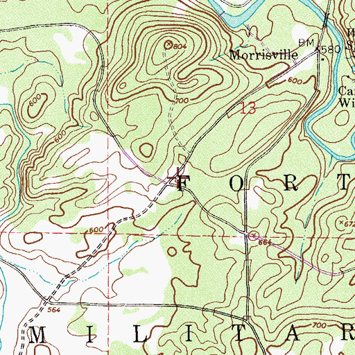 Topographic Map of Polkville (historical), AL