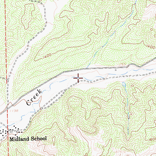 Topographic Map of Birabent Canyon, CA