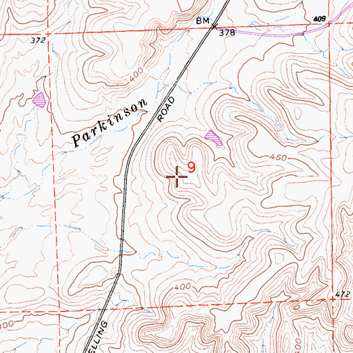 Topographic Map of KDAT-FM (Merced), CA