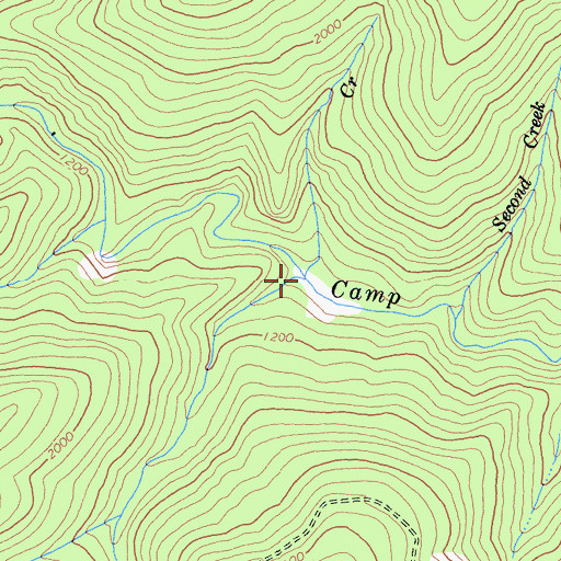 Topographic Map of First Creek, CA