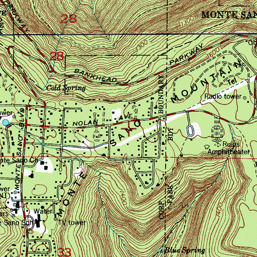 Topographic Map of Green Grove Post Office, AL