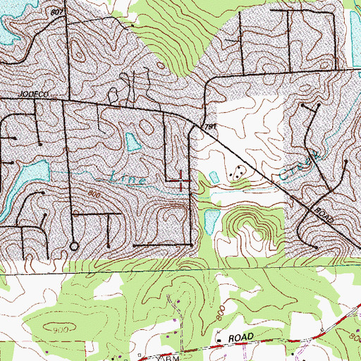 Topographic Map of Chestnut Lake Estates, GA
