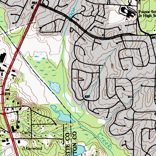 Topographic Map of Clayton Ridge, GA
