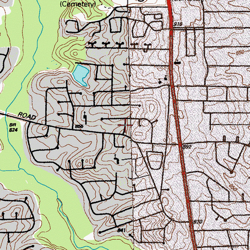 Topographic Map of Cordova, GA