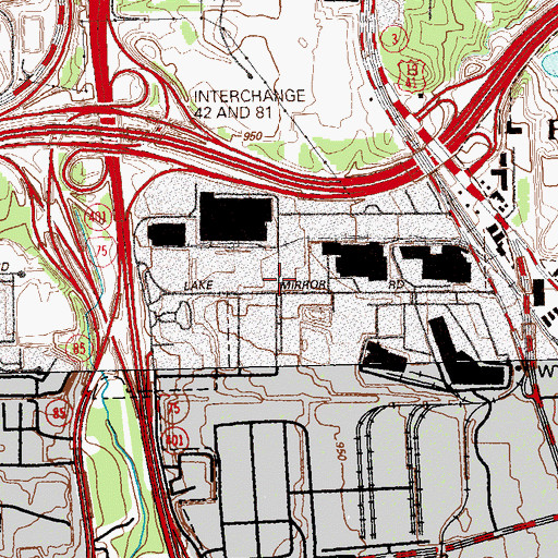 Topographic Map of Expressway Industrial Park, GA