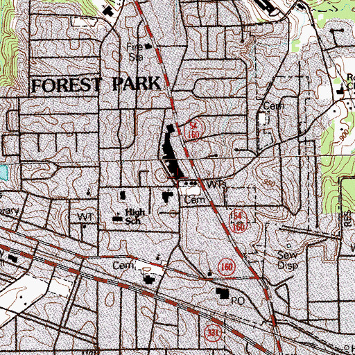 Topographic Map of Forest Grove Church (historical), GA