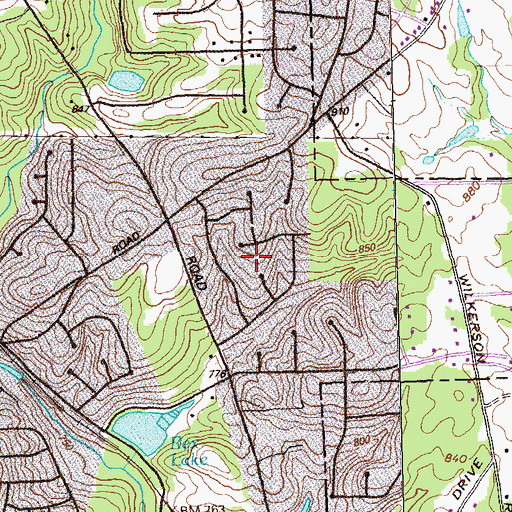 Topographic Map of Foxfield, GA