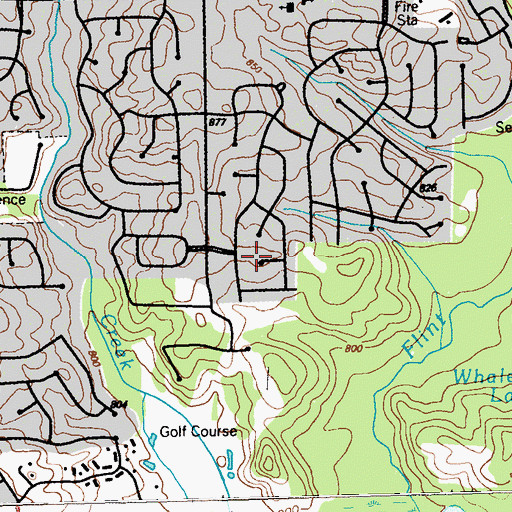 Topographic Map of Gatewood, GA