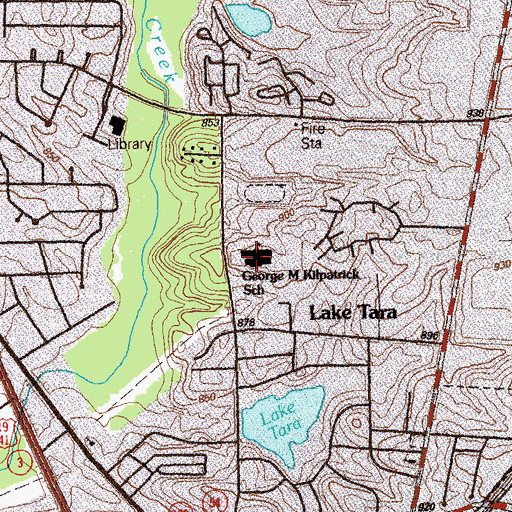 Topographic Map of Kilpatrick Elementary School, GA