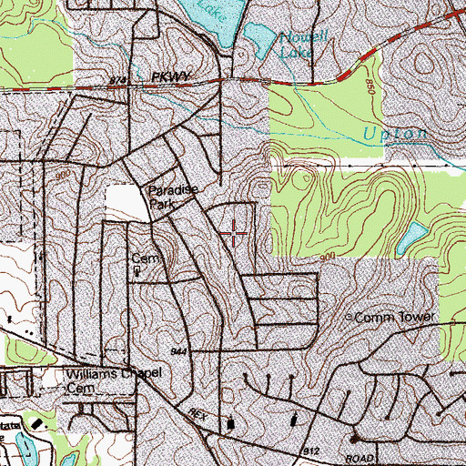 Topographic Map of Haven Park, GA