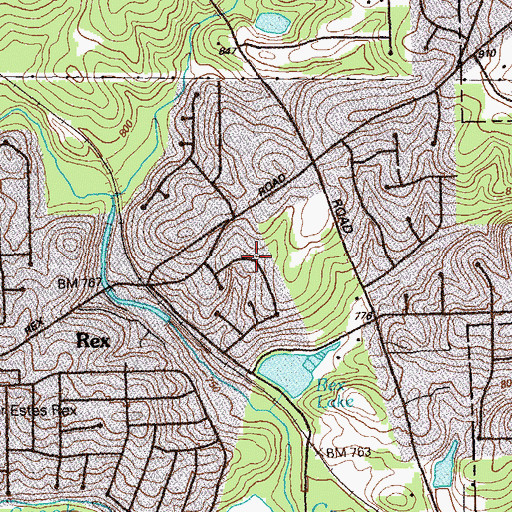 Topographic Map of Homestead, GA