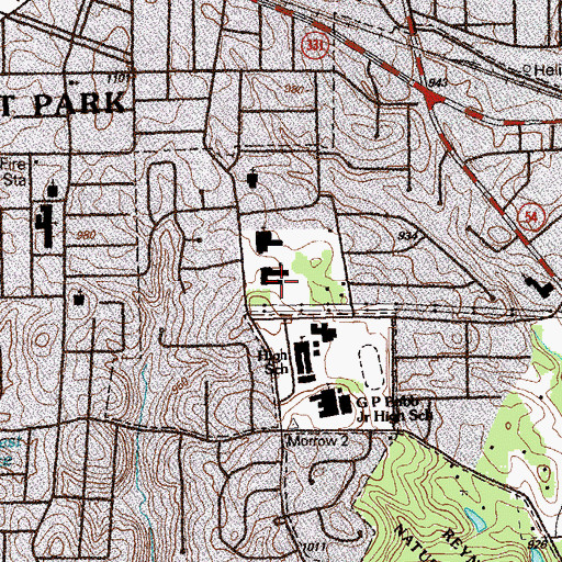 Topographic Map of Lake City Elementary School, GA